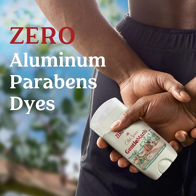 Old Spice GentleMan's Aluminum Free Dry Feel Deodorant for Men, 24/7 Lasting Freshness, Gentle on Skin with Skin Conditioners, Eucalyptus + Coconut Oil Scent, 3.0 oz (Pack of 3)