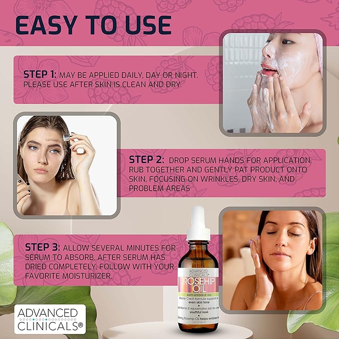 Advanced clinicals rosehip oil facial