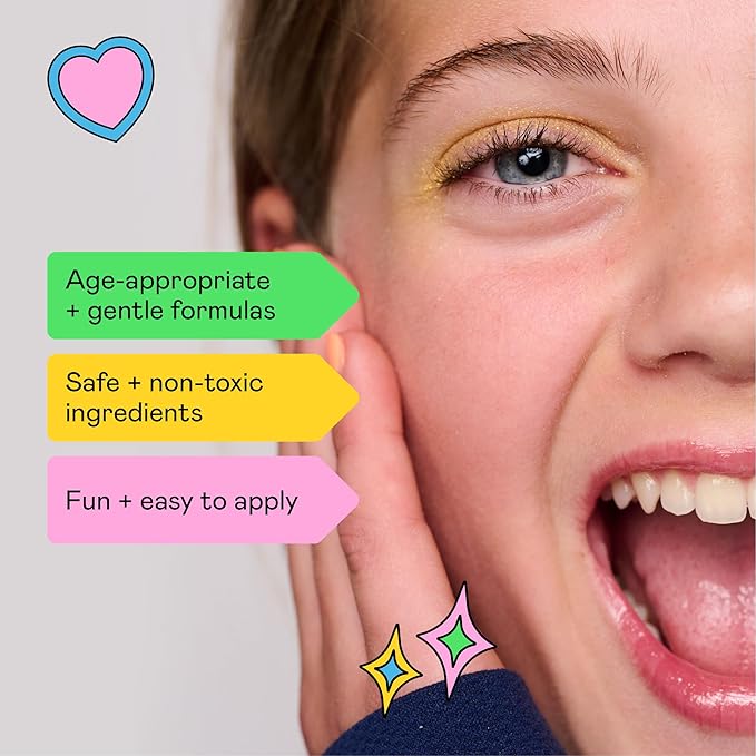 Makeup & Skincare for Kids Backpack Essentials Kit | Made in the USA | Tinted Lip Balm and Face Multi-Stick, and Universal Body Balm Stick | Non-Toxic, Gentle Ingredeints | For Kids 3+