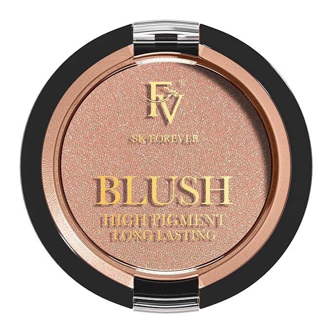 FV Long Lasting Powder Blush - Lightweight, Smooth & Blendable Cheek Makeup, High Buildable Color, Transfer-Resistant Shimmer Finish (Nude Shimmer, 0.17 OZ)