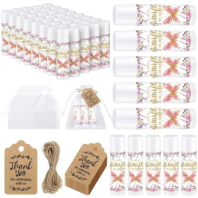 Demissle 50 Pcs Baby Shower Lip (Butterfly)