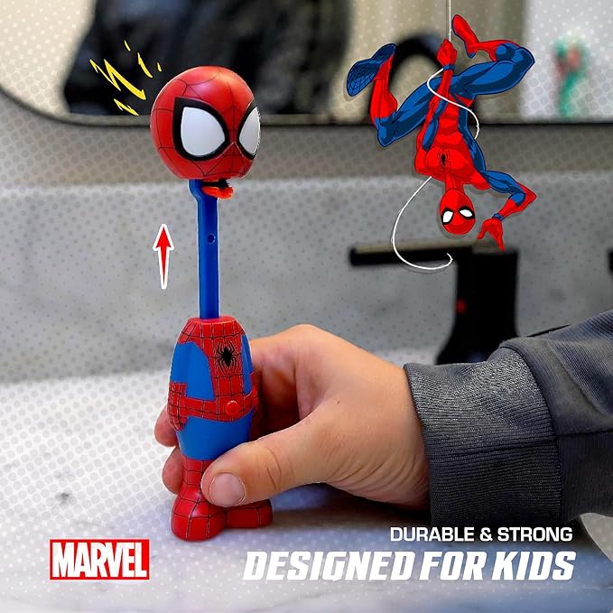 Brush Buddies Marvel Black Panther Kids Toothbrush, Soft & Rounded Bristles, Poppin' Fun Superhero Toothbrush