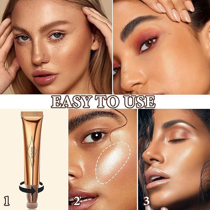 Liquid Contour Beauty Wand,Stick with Cushion Applicator,Cream Contour,Long gloss stick