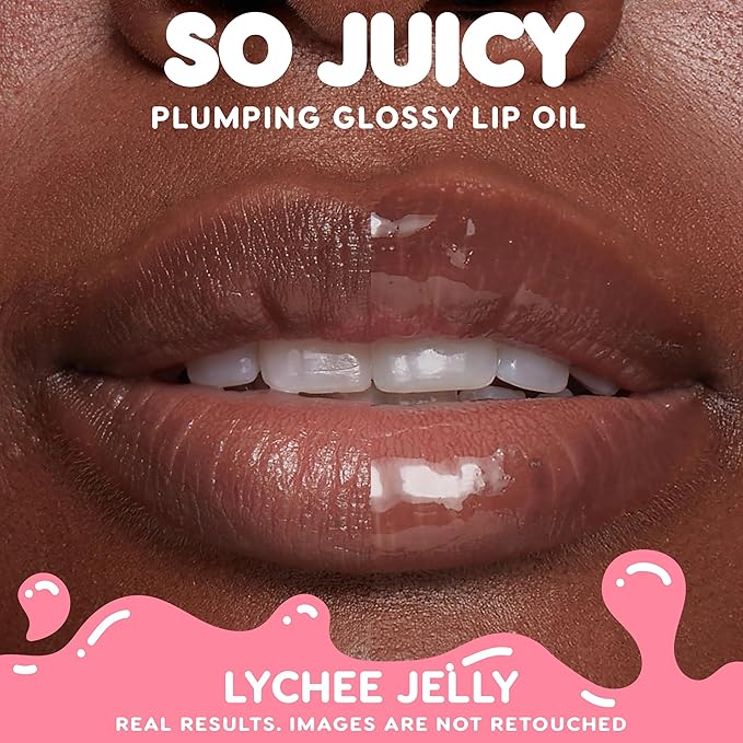 ColourPop So Juicy Plumping Glossy Lip Oil - Hydrating & Plumping Lip Oil with a Sheer Wash of Non-Sticky Color - Infused with Peptides, Ceramides & Ginger - Trending Now (0.29)