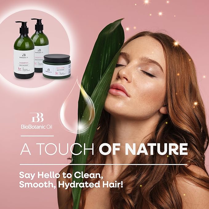 Bio Botanic Oil Range – Magic Conditioner for Straightened Hair with Plant Keratin & Organic Argan Oil, SLS-Free & Salt-Free, Deep Hydration in Just 3 Minutes, Maintains Long-Lasting Smoothness