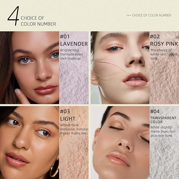 Purple Translucent Setting Powder, Matte Finishing Powder Oil