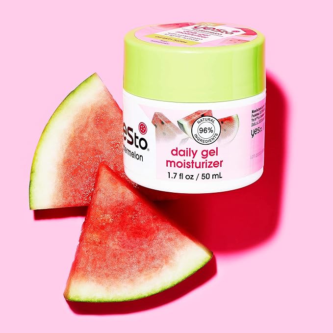 Yes To Watermelon Daily Gel Moisturizer, Skin Texture Improvement & Refreshing, Antioxidants, Sodium Hyaluronate, 1.7 Fl Oz