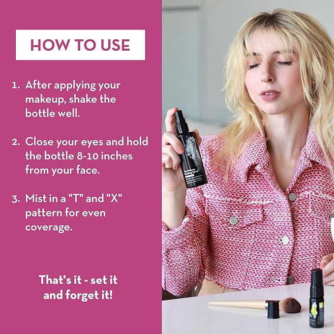 Skindinavia The Makeup Finishing Spray, Oil Control Makeup Setting Spray, All-Day Wear, Long-Lasting Up to 16+ Hours, Heat-Resistant & Waterproof, Fine Mist, 8.0 Oz