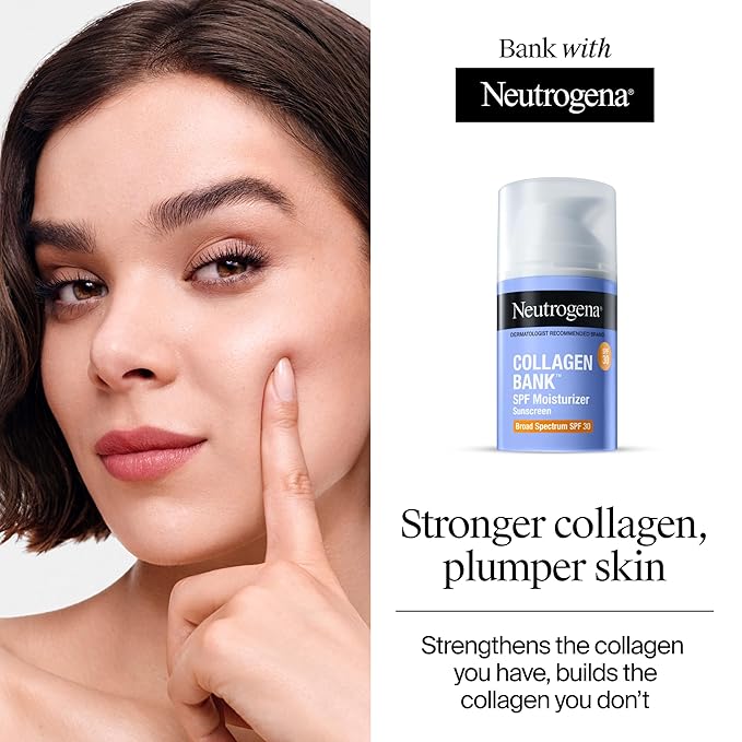 Neutrogena Collagen Bank Face Moisturizer with SPF 30 Sunscreen, Larger Size Anti-Aging Face & Neck Collagen Cream, Micro-Peptide, Support & Defend Skin’s Natural Collagen, 2.7 fl oz