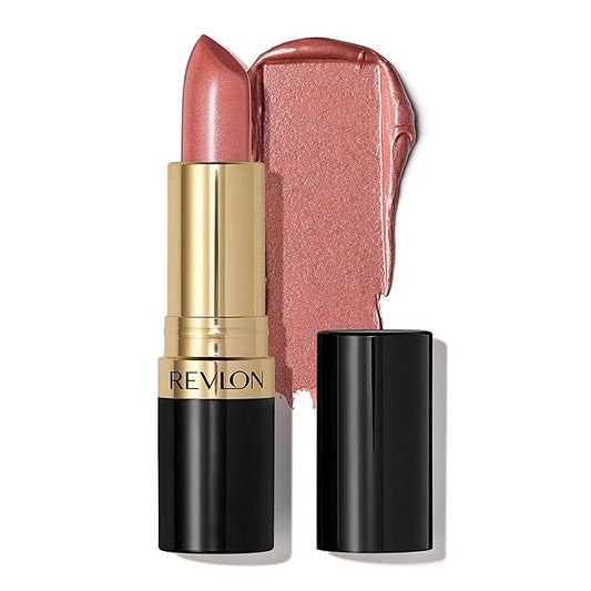 Revlon Super Lustrous Lipstick, Creamy Formula For Soft, Fuller-Looking Lips, Moisturized Feel, 619 Rose & Shine, 0.15 oz