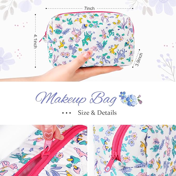 Soidram cute makeup bag quilted