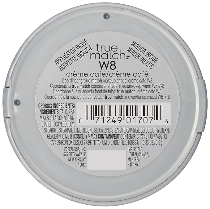 L'Oréal Paris True Match Super-Blendable Powder, Creme Cafe, Cafe, 0.. 33 oz