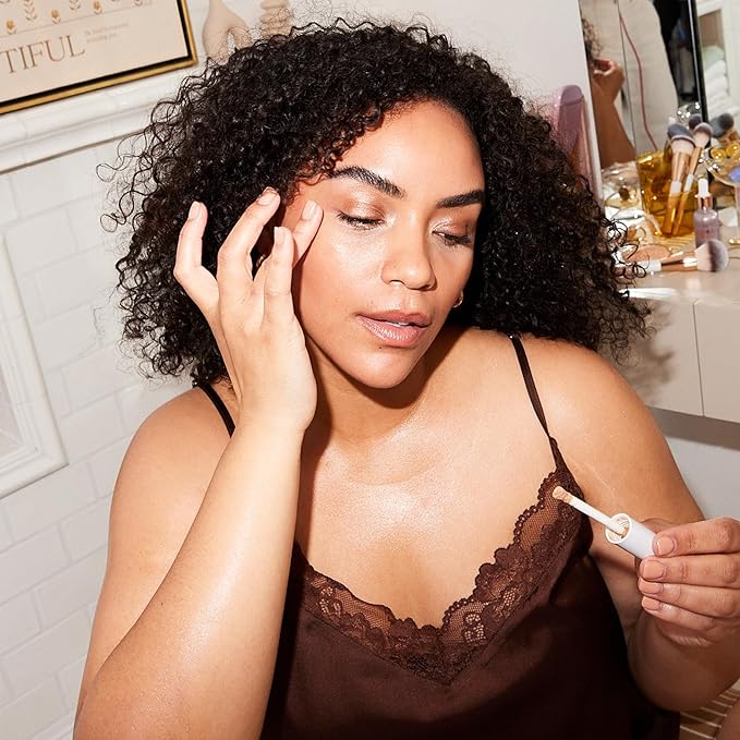 FLOWER BEAUTY By Drew Barrymore Get Real Serum Concealer - Brightens Skin + Blurs Blemishes - Hydrating Serum- Sand