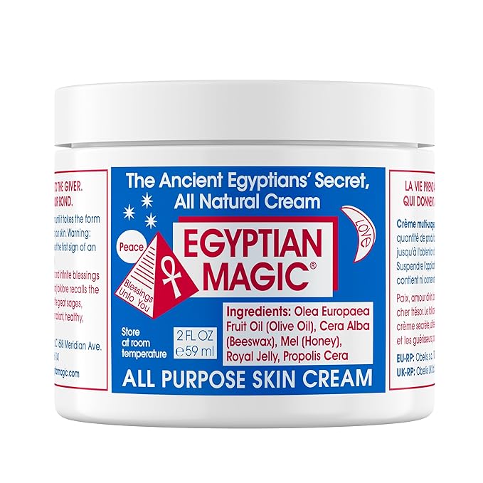 Egyptian Magic - All Purpose Face, Body, and Dry Skin Moisturizing Cream, Skin Protectant for Women & Men, Eczema Care Healing Balm, Scar Treatment, Stretch Marks, and Tattoo Aftercare, 2oz Jar