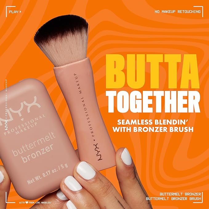 NYX PROFESSIONAL MAKEUP Matte Buttermelt Bronzer, Longwear Face Makeup with Up to 12 Hours of Wear, Vegan Formula - Butta Than U