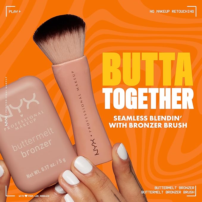 NYX PROFESSIONAL MAKEUP Matte Buttermelt Bronzer, Longwear Face Butta Biscuit