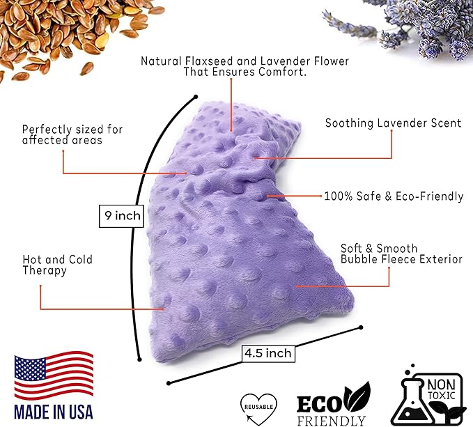 Lavender Eye Pillow Gifts for Women- Heated Eye Mask for Dry Eyes- Hot Eye Compress- Weighted Eye Mask for Sleeping, Yoga, Relaxation - Birthday Gifts for Mom