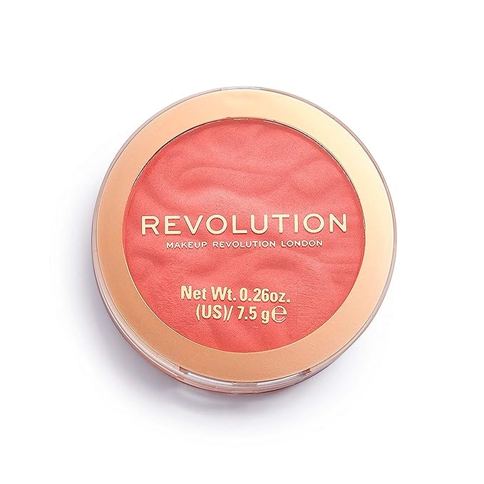 Revolution, Blusher Reloaded, Pressed Powder Face Blusher, Highly Pigmented & Long-Lasting Formula, Coral Dream, 0.26 oz
