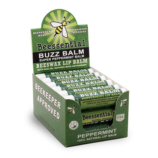 Beessential Natural Bulk Lip Balm, Peppermint, Gifts,