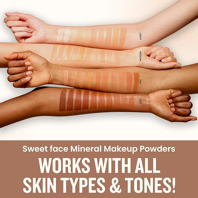 Foundation Powder Refill (COCOA) (1 Ounce Bag) By Sweet Face Minerals, Lightweight Mineral Loose Makeup Powder with SPF 20, Full Coverage Flawless Finish, Talc-free, Cruelty-Free, Refillable Pouch