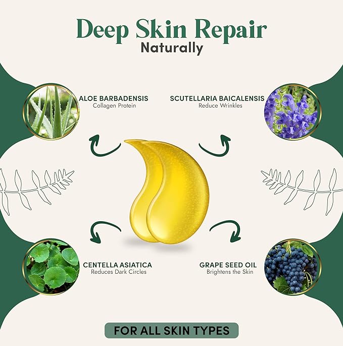 24k gold under eye patches