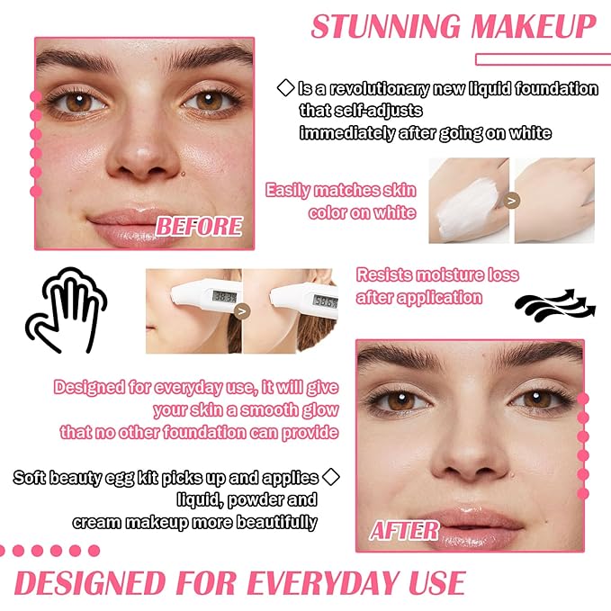 Color Changing Foundation Set,Full Coverage Foundation Liquid Foundation