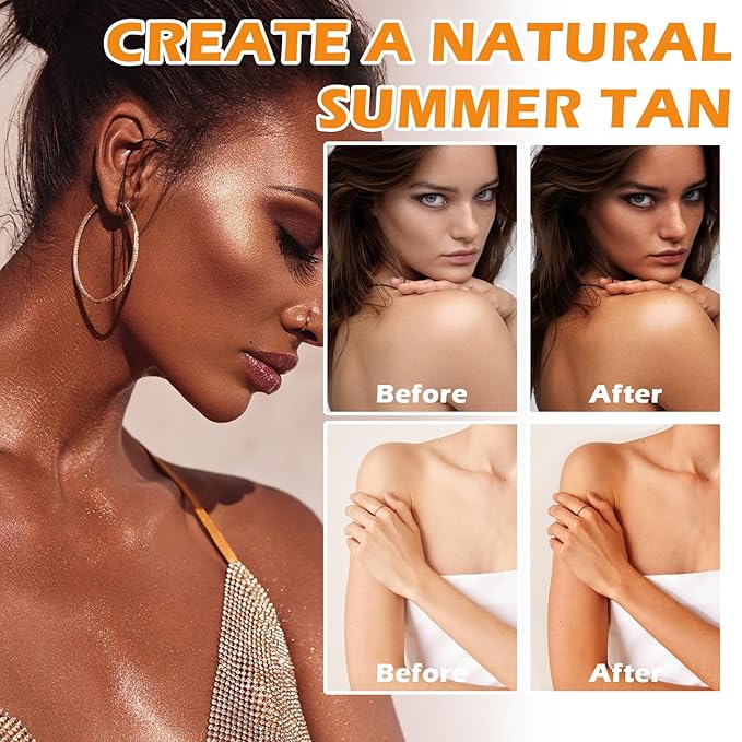 Tanning Gel Brown Tanning Luxe Gel Natural Tanning Accelerator Gel Tanning Bronzing Tan Skin Tanning Cream Balm for Sunbeds and Outdoor Sun 150g/5oz