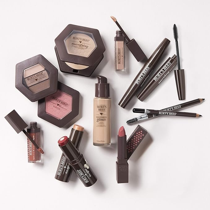 Burts Bees 100% Natural Mattifying Powder Foundation, Nutmeg - 0.3 Ounce (Pack of 2)