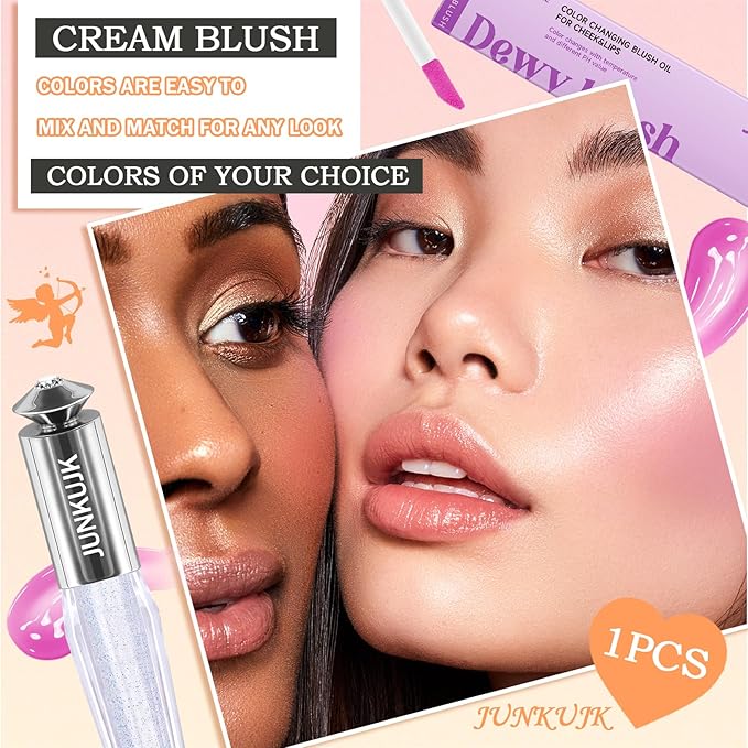 Liquid Blush,Soft Cream Face Blush,Moisturizing Long Wearing Matte Eye(Set B)