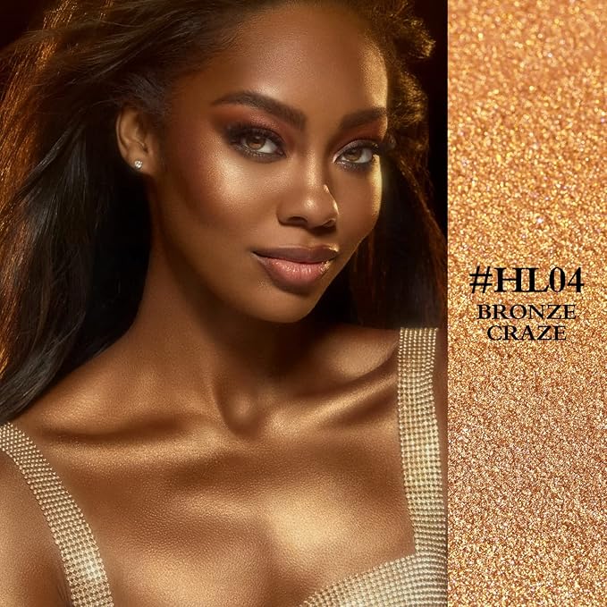 FOCALLURE Starfall Glowing Liquid Highlighter, Shimmering Body Oil,