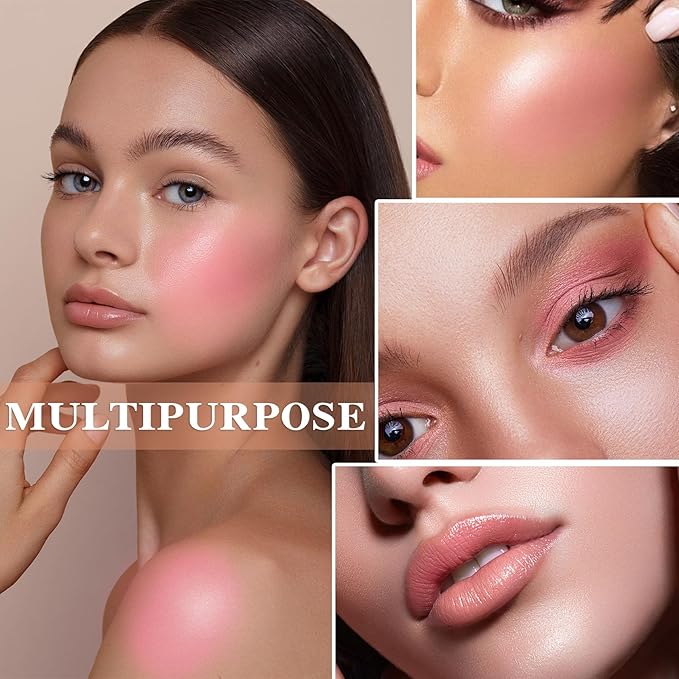 3P Cream Blush Stick with Brush,Waterproof Multi Cream Makeup K234