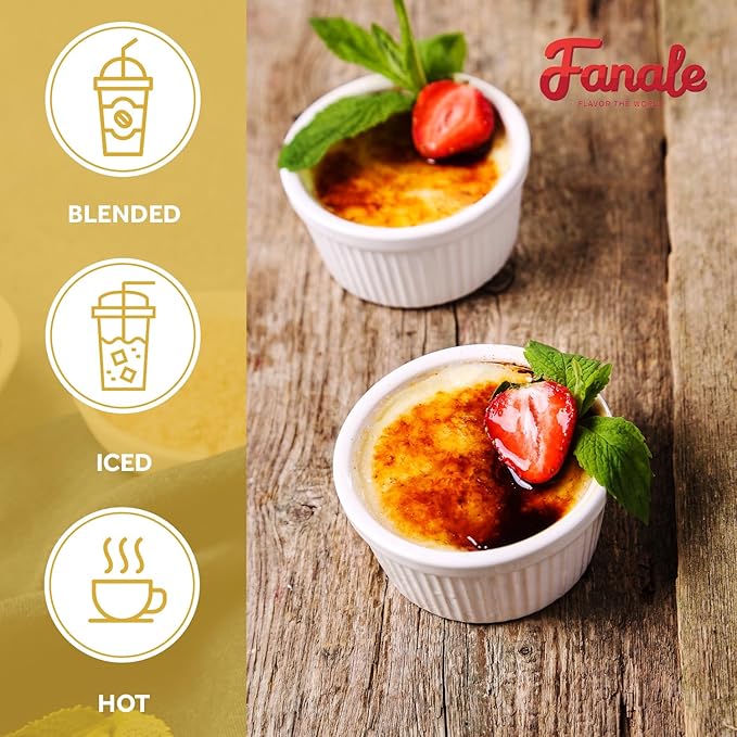 Fanale Premium Creme Brulee Bubble Tea Flavoring Powder | Perfect for Baking, Smoothies, Desserts and Drinks | Instant Flavoring Powder for Boba Milk Tea - 2.2 Pounds (Pack of 20).