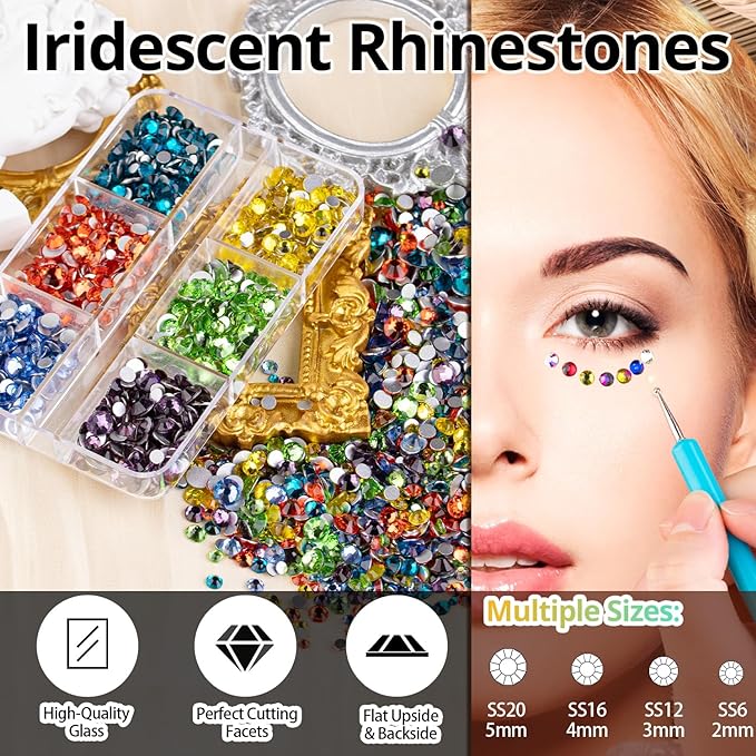 Colorful Face Gems for Makeup Set,