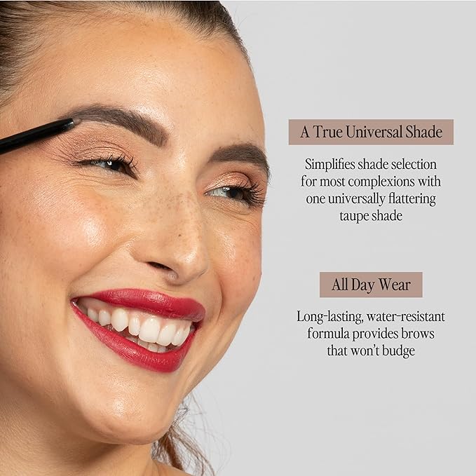 Billion Dollar Brows Universal Eyebrow Pencil – Dual-Ended Design with Precision Tip & Spoolie, Matte Finish, Waterproof, Easy to Use, Vegan & Cruelty-Free for Perfectly Defined Brows