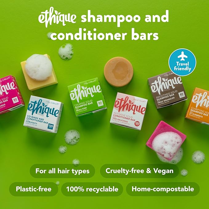 Ethique St Clements -Clarifying Solid Shampoo Bar for Oily Hair - Vegan, Eco-Friendly, Plastic-Free, Cruelty-Free, 3.88 oz (Pack of 1)