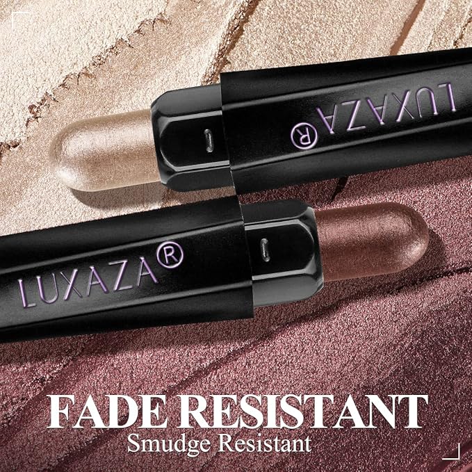 6PCS Cream Eyeshadow Stick Makeup Sets, Metallic And Matte Shimmer Eye Shadow Eye Brightener Stick Pencil Crayon, A06-Pink Neutral