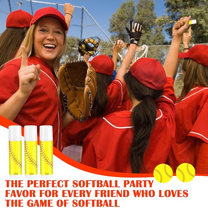24 Pcs Softball Lip Balm Softball Supplies