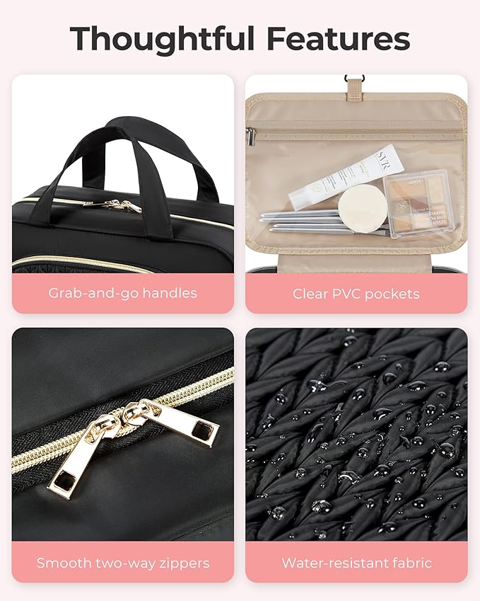 Bagsmart travel toiletry bag with