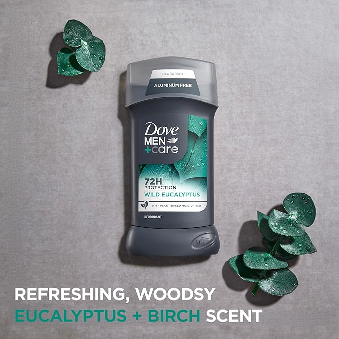 Dove Men+Care Aluminum Free 3 Pack Wild Eucalyptus Deodorant for Men 3 oz