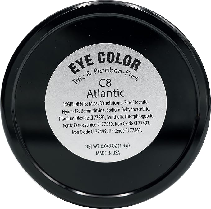 Atlantic Navy Denim Royal Blue Sparkling Pressed Powder Single Vegan Eyeshadow; Talc, Paraben & Cruelty Free