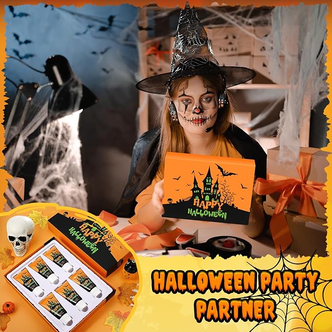 6 Pcs Halloween Gifts Travel Size Sunscreen Spf 30 Mini Sunscreen Lotion 1oz Travel Water Resistant Sunscreen Lotion for Halloween Party Favors(Halloween)