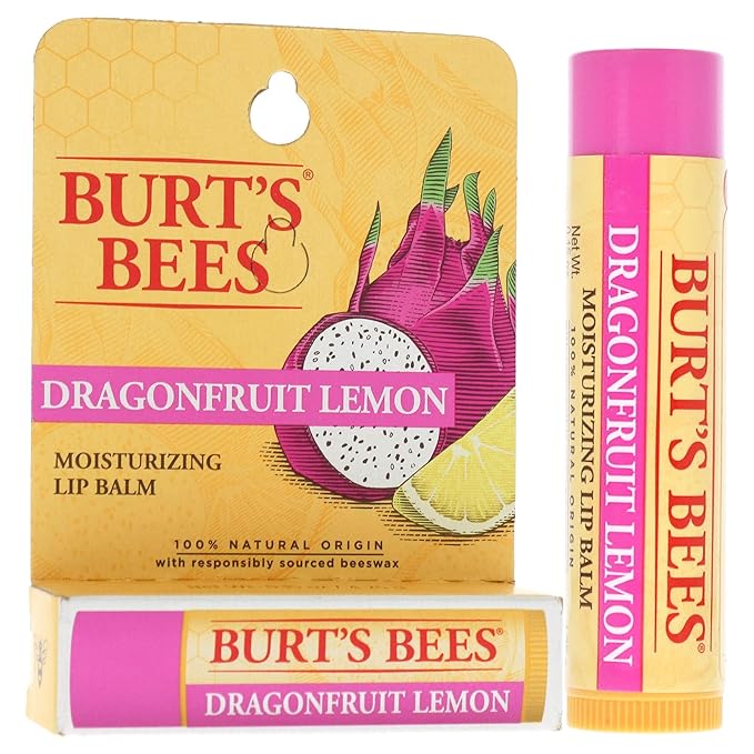 Burts Bees Dragonfruit Lemon Moisturizing Lip Balm Unisex 0.15 oz (I0115832)