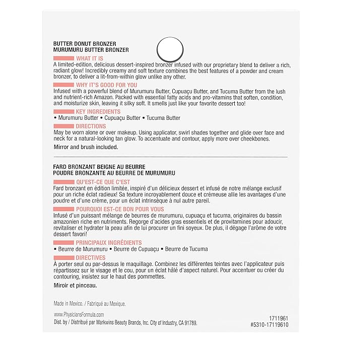 Physicians Formula Murumuru Butter Cheat Day Donut Bronzer, 0.38Oz