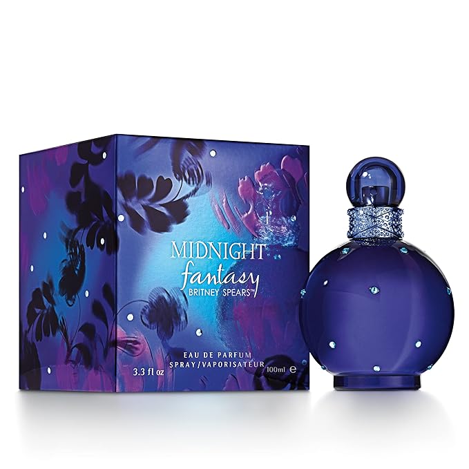 Britney Spears Women's Perfume, Midnight Fantasy, Eau De Parfum EDP Spray for Women, 3.3 Fl Oz & Curious, Eau De Parfum EDP Spray for Women, 3.3 Fl Oz