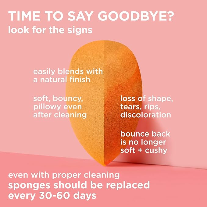 Real Techniques Ultimate Makeup Sponge Trio, Makeup Blending Sponges, For Liquid, Cream, & Powder Products, Powder & Foundation Sponges, Mini Makeup Sponge, Latex-Free Foam, Travel-Friendly, 3 Count