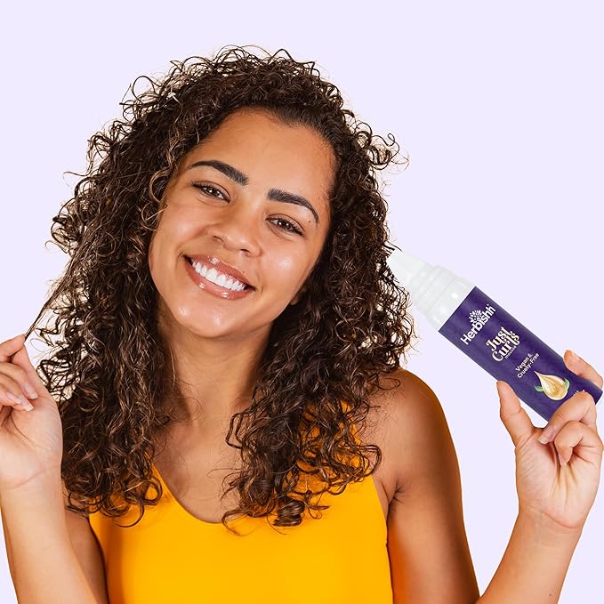 Herbishh Just Curls Weightless Hair Mousse (69g), Volumizing Mousse for Curly & Wavy Hair, Anti-Frizz Styling Foam Mousse, Flexible Hold, Hydrating & Non-Sticky, Travel-size Aerosol Product