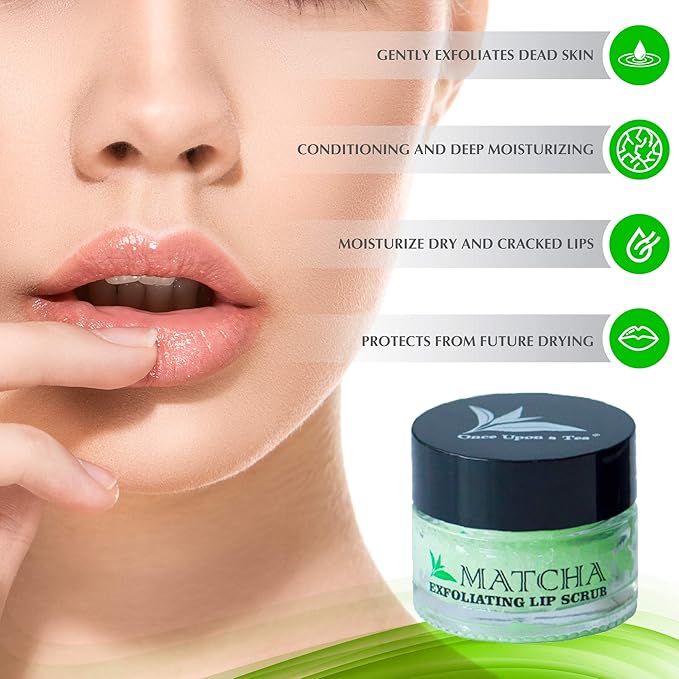 Exfoliating Green Tea Matcha Sugar Lip Polish