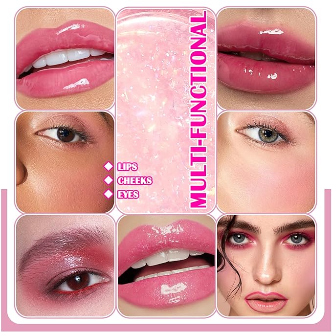 Color Changing Blush,PH Temperature Magic Color Changing Clear Blush Cream,Glossy Shiny Moisturizing Long Lasting Highlighting Lightweight Face Cheek Blush Cheeks Makeup for Women