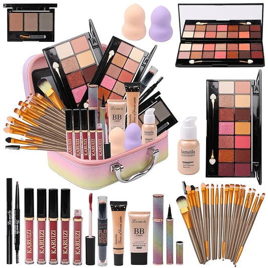 Makeup Kit All-in-one Makeup Gift Set for Women Full Kit Gift Set for Women,Girls & Teens,Makeup Gift Set for Women & Girls (Colorful bag)