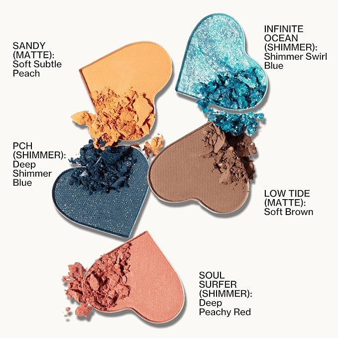 Pacifica Eyeshadow Palette – Malibu Mineral Eyeshadow, Blendable Neutral Shades with Velvet Matte, Shimmer & Metallic, Cocoa Butter Infused, Talc-Free, Vegan & Cruelty-Free, 0.24 oz (10 Shades)